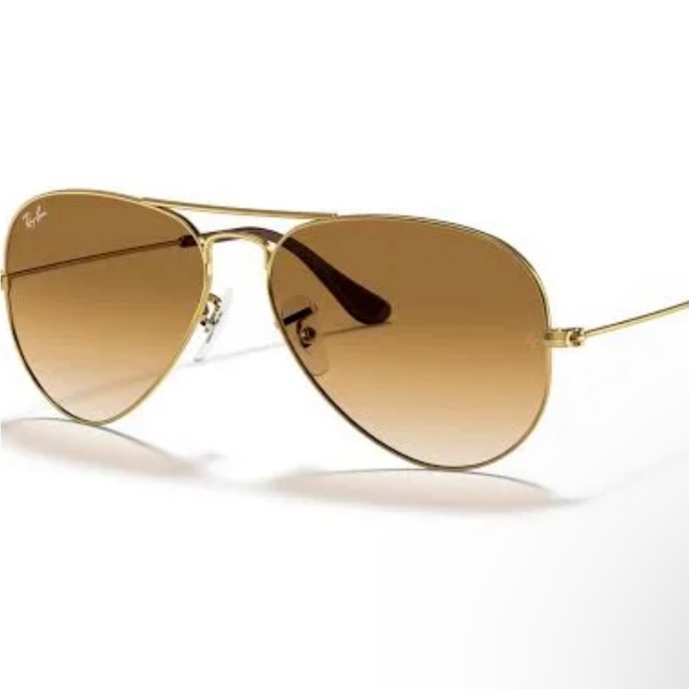 Ray-Ban Aviator Sunglasses in Gold and Brown- polarized